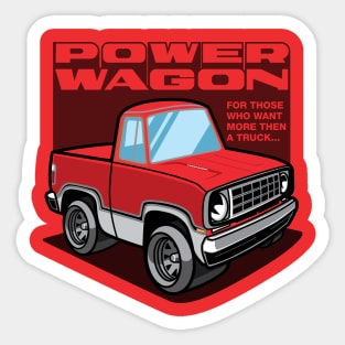 Bright Truck Red - Power Wagon (White Base) Sticker